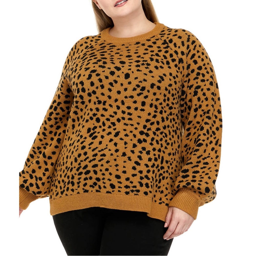 Crown & Ivy Leopard Spotted Sweater